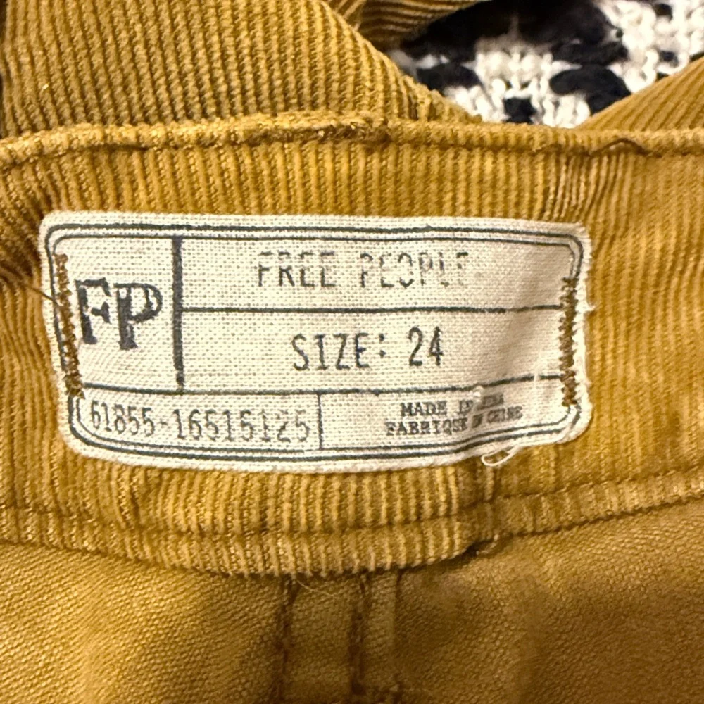 Free People Mustard Yellow Corduroy Overalls Jumpsuit - Picture 8 of 9